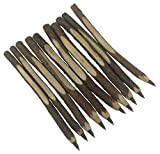 Gullor, 10 penne a sfera in vero legno. Penne di ramo di albero, ideali per libro degli invitati del matrimonio