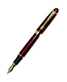 Gullor Jinhao X450 Penna stilografica, colore: intreccio rosso e oro (Red Twist and Gold)