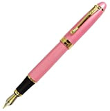 Gullor Jinhao X450 Penna stilografica, finitura oro, pennino medio, rosa