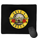 Guns-N '-Roses Tappetino per Mouse da Gioco Rettangolare Antiscivolo con Base in Gomma