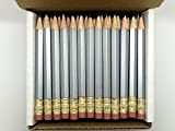 Half Pencils With Eraser – Golf, Classroom, Pew – Hexagon, Sharpened, 2 Pencil, color – argento, confezione da 72