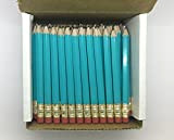 Half Pencils With Eraser – Golf, Classroom, Pew, short, mini – Hexagon, Sharpened, non Toxic, 2 Pencil, color – turchese chiaro (confezione da 144), Golf Pocket Pencils ...