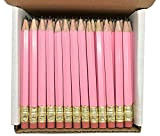 Half Pencils With Eraser – Golf, Classroom, Pew, short, mini – Hexagon, Sharpened, non Toxic, 2 Pencil, color – rosa pastello, (confezione da 48) Golf Pocket Pencils ...