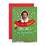 Hallmark Biglietto di Natale con scritta "Smiling's My Favorite", motivo: elfo della Warner Bros
