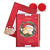 Hallmark Biglietto di Natale in scatola per la mamma – Carino Forever Friends Bear in forma di corona