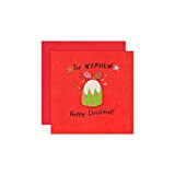 Hallmark Biglietto di Natale per nipote - Fun Pudding Design, 25559405, multicolore