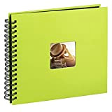 HAMA Fine Art - Album porta foto con spirale, Adatto per 300 foto 10x15cm, 50 pagine, Verde