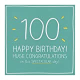 Happy Card-da 100° compleanno, One Hundred, goffrata, 100, nonno e nonna, amico