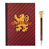 Harry Potter Quaderno e Penna, Quaderno di Grifondoro, Blocco Note e Penna 3D, Set di Cancelleria di Hogwarts - Rosso