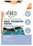 Hayes Paper Co. carta premium trasferibile a caldo, ferro da stiro, trasparente adatta per superfici chiare o bianche, A4 misura, ...
