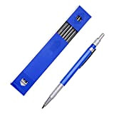 HB - Matita a pressione con 10 ricariche per matite, disegni, falegnami, fai da te, schizzi, 2,0 mm (blu)
