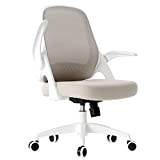 Hbada Sedia da ufficio Sedia da scrivania con braccioli ribaltabili ergonomici, con Oscillazione a 120°, superficie di sollevamento, base in ...