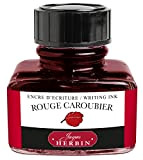 Herbin 13022T - Inchiostro per penna stilografica e roller, 30 ml, Rosso (Carruba)