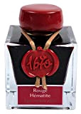 Herbin 15026JT - Inchiostro pigmentato oro 1670 per penna stilografica, roller, pennino in vetro e porta pennino 50 ml, Rosso ...