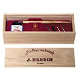 Herbin 27077T - Confezione in legno Viola del pensiero include un portapenna in legno, 5 pennini in metallo, un flacone ...