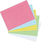 Herlitz - Set di 1.000 fogli a righe A8 per schedario, colori assortiti