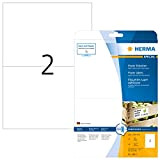 HERMA Etichette per Marcatura, 210 x 148 mm, Etichette Adesive A4 per Stampante, 2 Etichette per Foglio, Bianco