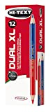 Hi-Text 072 Dual XL confezione 12 matite punta grossa colore rosso e blu