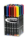 HI-TEXT 780 OHP marcatore punta Fine inchiostro indelebile per pellicole - Barattolo 30 pezzi colori assortiti