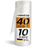 Hinrichs Rotolo di Pluriball Imballaggio 10m - 100% Riciclabile - Pluriball per Imballaggi - Materiale da imballaggio per Oggetti fragili ...