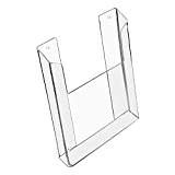HMF 46843 - Espositore da parete in acrilico, DIN A4 verticale, 22 x 30,5 x 3,5 cm, trasparente