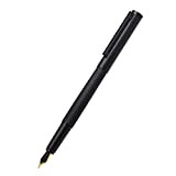 Hongdian H1 penna stilografica in alluminio nero, pennino extra fine in iridio liscio strumento di scrittura con convertitore e custodia ...