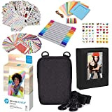 HP - Confezione da 50 fogli di carta fotografica Zink di alta qualità, 5,8 x 8,6 cm, con album fotografico, ...