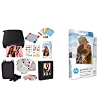 HP Pignone portatile 5,1 x 7,6 cm (nero nero) Starter Bundle & Sprocket Carta Fotografica Adesiva Zink Premium 5X7.6 Cm ...