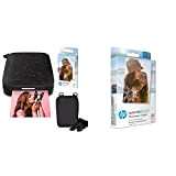 HP Sprocket Stampante fotografica istantanea portatile 2x3 pollici (Nero) Zink Pacchetto di Carta & Sprocket Carta Fotografica Adesiva Zink Premium ...