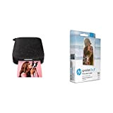 HP Sprocket Stampante fotografica istantanea portatile 5x7.6 cm & Sprocket Carta Fotografica Adesiva Zink Premium 5X7.6 Cm