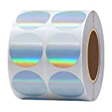hybsk Argento codifica a colori a pois, Tiny olografico Pois, adesivi, etichette da 1 – totale 1.000 etichette per rotolo 1 roll