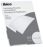 Ibico Basics Confezione da 100 Buste per Plastificazione a Caldo, Leggere, con Finitura Lucida, in Formato A3, 303 mm x ...