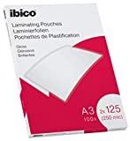 Ibico Value Confezione da 100 Buste per Plastificazione a Caldo, con Finitura Lucida, in Formato A3, Spessore di 2 x ...
