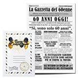 Idea Regalo Uomo 60 Anni - Giornale La Gazzetta Del 60 Enne - Maxi Biglietto Auguri Originale - Idee Regali ...