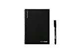 InfiniteBook - La lavagna in formato quaderno, formato A5 fogli lisci e penna inclusa, colore copertina nero