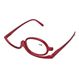 Ingrandimento di occhiali per il trucco, occhiali per il trucco degli occhi Montatura per PC Lente singola per l'uso quotidiano(+2,50)