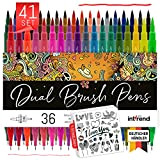 int!rend Dual Brush Pens, pennarelli con doppia punta - 36 colori e 5 modelli, penne fibra e fineliner | Pennarelli ...