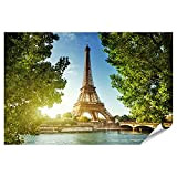 islandburner Poster fotografico con Torre Eiffel Parigi Premium su carta fotografica, 90 x 60 cm