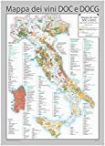 Italia Doc e vini Docg Wall Map – Carta inglese e italiano – 71,1 x 99,1 cm