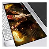 ITBT God of War Anime Extended XXL Mousepad, Tappetino per Mouse da Gioco Speed, 800x300mm Tappetino Anime Grande con Base ...