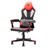 ITEK 4CREATORS CF50 Sedia Gaming ergonomica Rossa, schienale reclinabile e poggiatesta regolabili, supporto lombare, comfort e design, ideale come sedia ...