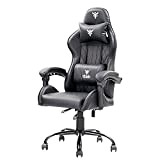ITEK RHOMBUS PF10 Sedia Gaming ergon. Nera, schienale reclinabile, cuscino poggiatesta, sup. lombare, confort e design, ideale come sedia ufficio, ...