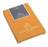 Jacques Herbin 11008JT - Confezione da 7 cartucce grandi, misura internazionale, per penne stilografiche e penne roller, colore: grigio