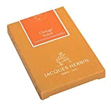 Jacques Herbin 11057JT - Confezione da 7 cartucce grandi, misura internazionale, per penne stilografiche e penne roller, colore: Arancione