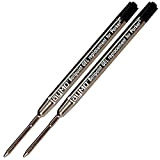 Jaymo - 2 - Ricariche per penne compatibili con Gel Parker® nero. Liscio inchiostro di scrittura tedesco con punta media ...
