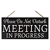 JennyGems Cartello per riunione in corso, con scritta in lingua inglese "Do Not Disturb, Meeting In Progress, in a Meeting ...