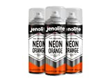 JENOLITE Vernice spray fluorescente, arancione fluo, 3 x 400 ml, alta visibilità di alta qualità