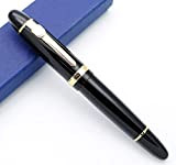 JINHAO 159 penna stilografica Penna stilografica (nero con clip dorata, pennino M 0,7 mm)