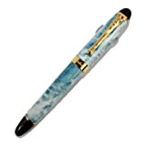 Jinhao 450 light modello blu e bianco flog penna roller con clip dorata