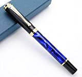 JINHAO 500 - Penna stilografica, pennino F, colore: Blu marmorizzato